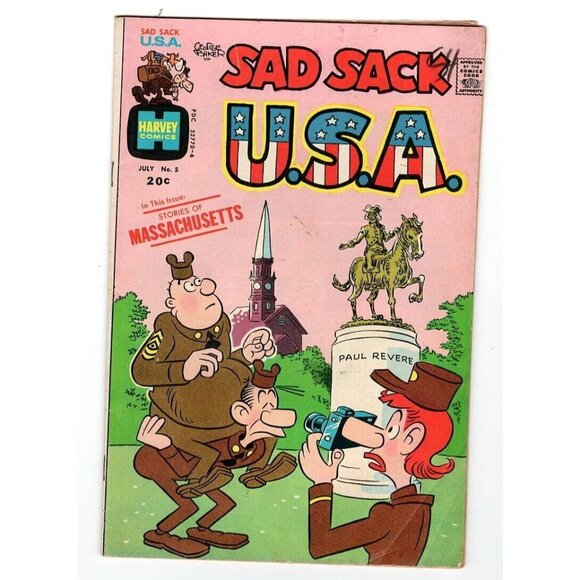 Sad Sack U.S.A. #5 July 1952 Harvey Comics | Vintage Military Humor Comic Book - Picture 1 of 12